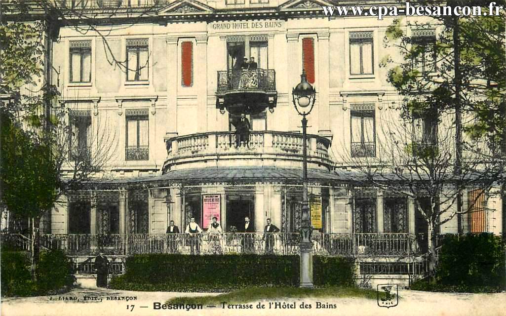 17 - Besançon - Terrasse de l'Hôtel des Bains